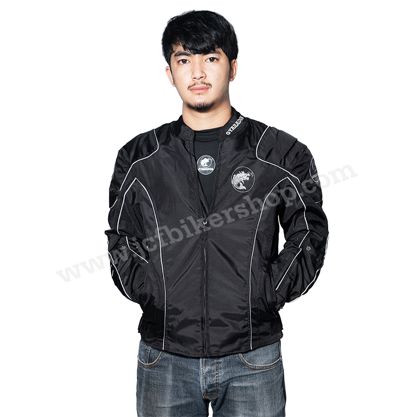 เสื้อการ์ด เสื้อการ์ดมอเตอร์ไซค์ Gyarados ผ้าคอนดูร่ากันน้ำมีการ์ด5จุด+แผ่น EVA 6 จุด+อินเนอร์แขนยาวถอดแยกได้ โลโก้ปักเนี๊ยบทุกจุดไม่สกรีน