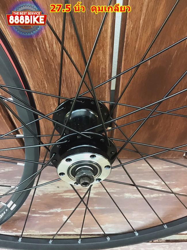 TRINX ชุดล้อจักรยาน ขอบล้ออลูซี่ลวดเหล็กสีดำ เป็นเฟืองเกลียวดุมซิลแบริ่ง มีแกนปลดหน้า/ปลดหลัง