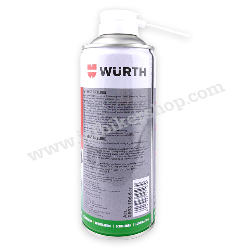 สเปรย์จารบีฉีดโซ่แบบแห้งฝุ่นไม่เกาะ ใช้หล่อลื่นโซ่WURTH HHS® DRYLUBEของแท้ราคาถูก(พร้อมส่งทันใจ2วันถึง)