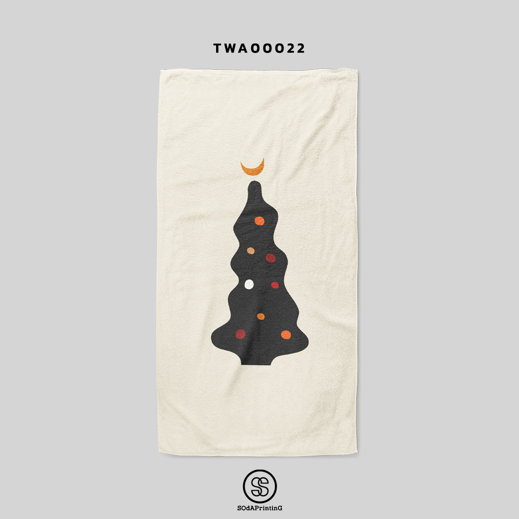 ผ้าเช็ดตัว พิมพ์ลาย Christmas Tree รหัส TWA00022 #SOdAtowel #SodAhome #ผ้าขนหนู #ผ้าเช็ดตัว #towel