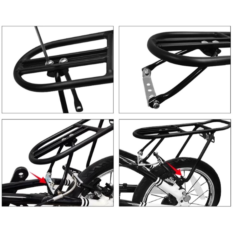 DAHON ตะแกรงหลังรถพับ ขนาด 14 สำหรับ Dahon K3 K1 อลูมิเนียม น้ำหนักเบา