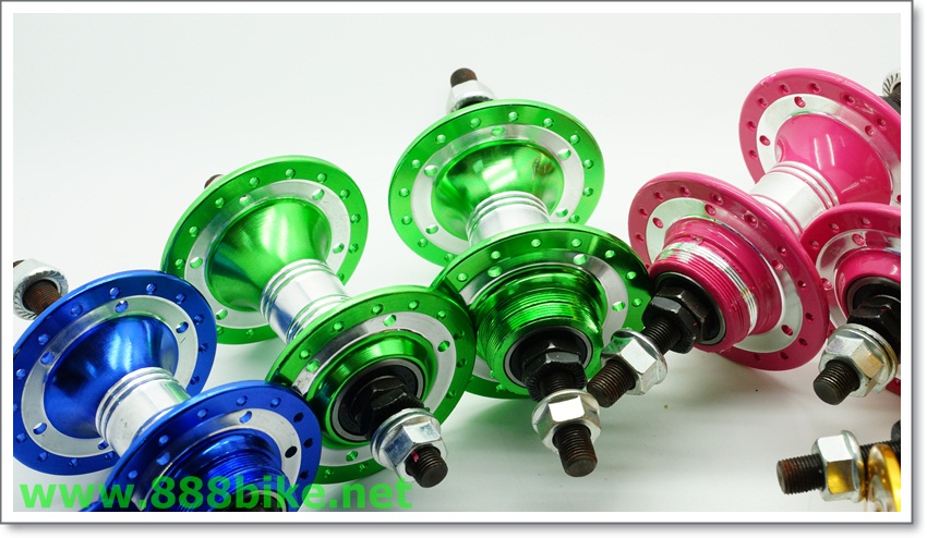 ดุมวีเบรค ดุมรถจักรยานฟิคเกียร์ 36 รู เกลียว 2ชั้น 2 ด้าน มีสีดำ แดง ส้มทอง ฟ้า เงิน(โปรดระบุสีและรูตรงหมายเหตุ)