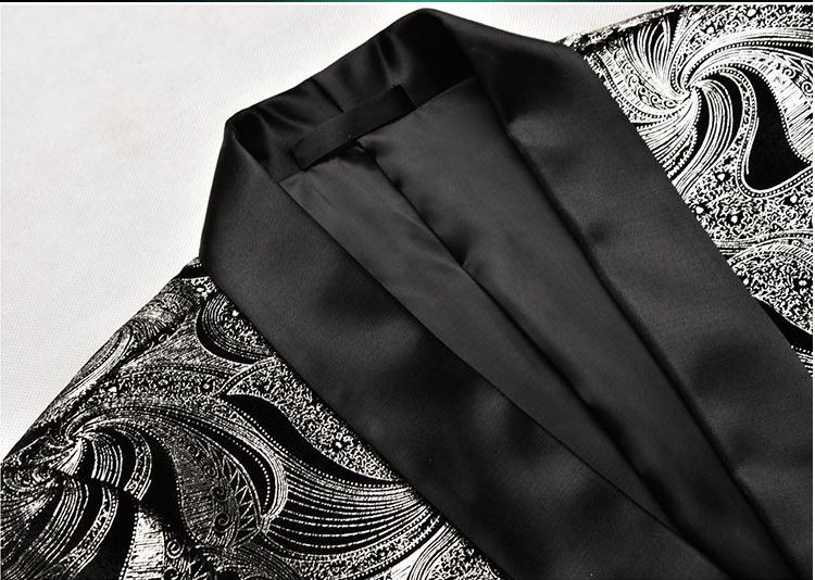 Pre-order ชุดสูทชาย ทักซิโด้ กระดุม2แถว แนวพิมพ์ลาย เนื้อผ้าดี