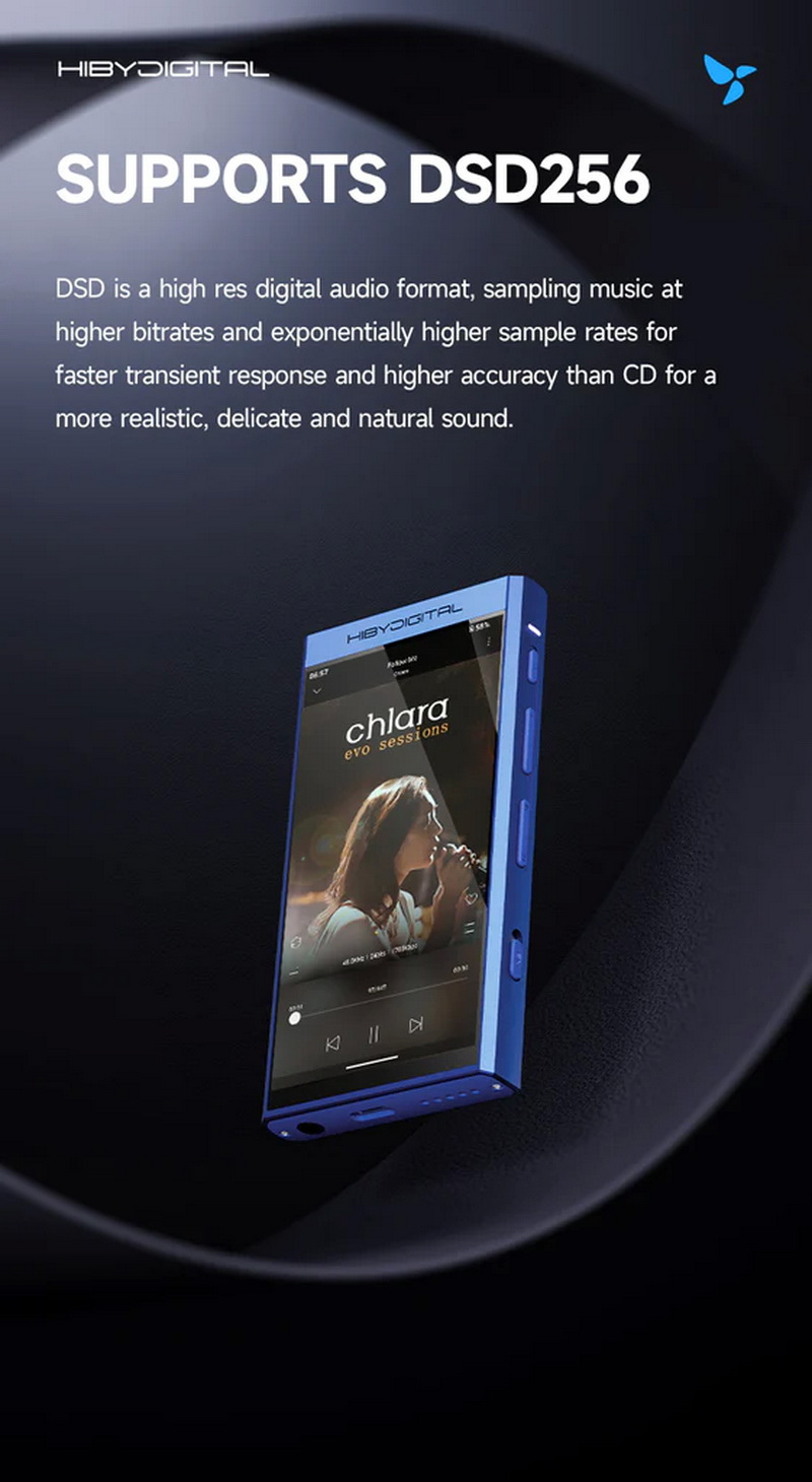 Hiby Digital M300 เครื่องเล่นเพลง Android พกพา มี Playstore มีลำโพงในตัว รองรับ Hires + Hires Wireless