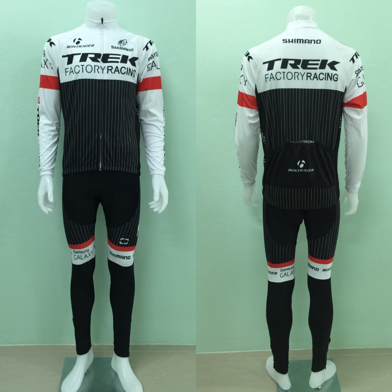 ชุดปั่นจักรยาน PROTEAM CYCLING JERSEYS Long ,เสื้อแขนยาว+กางเกงขายาว 2018