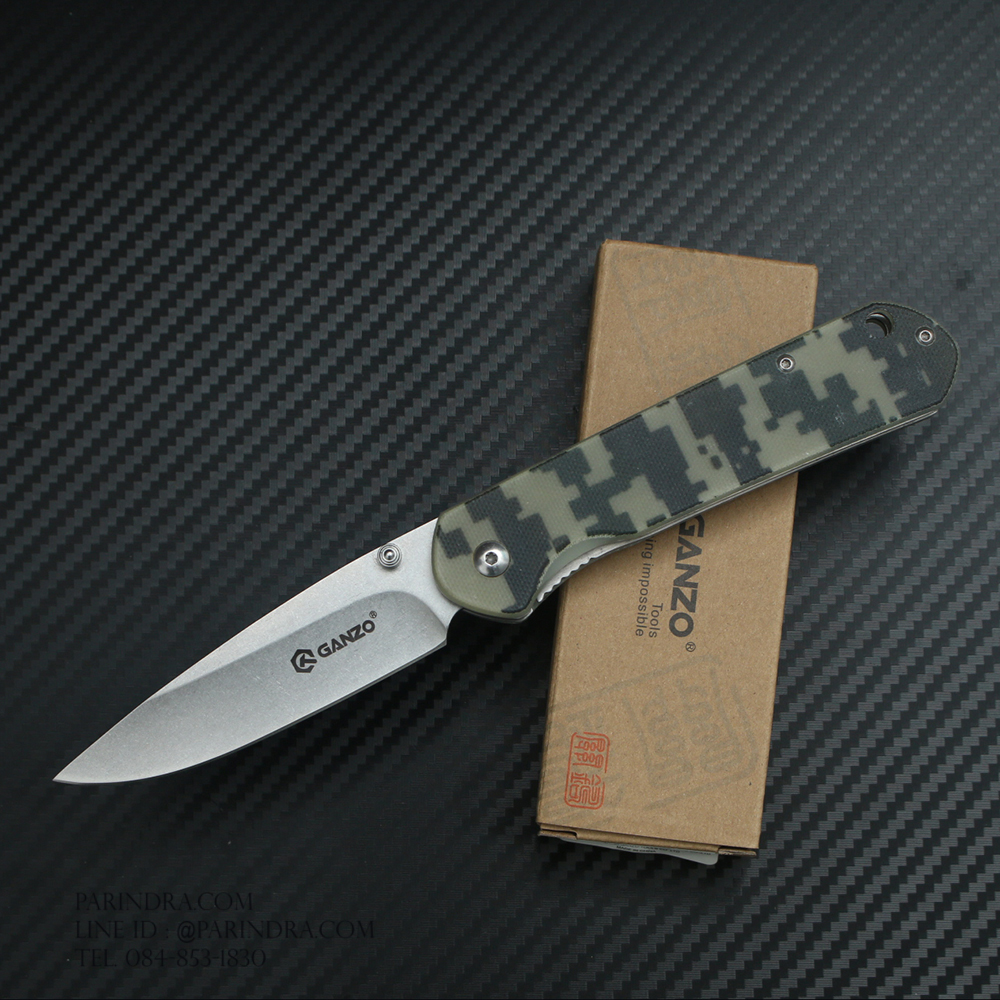 มีดพับ Ganzo กานโซ่ รุ่น G6801-CA ด้ามลายพราง ของแท้ 100%