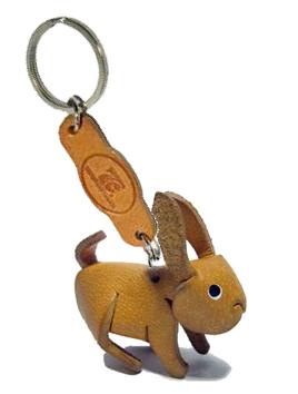 พร้อมส่ง พวงกุญแจหนังแท้ Handmade รูปกระต่าย