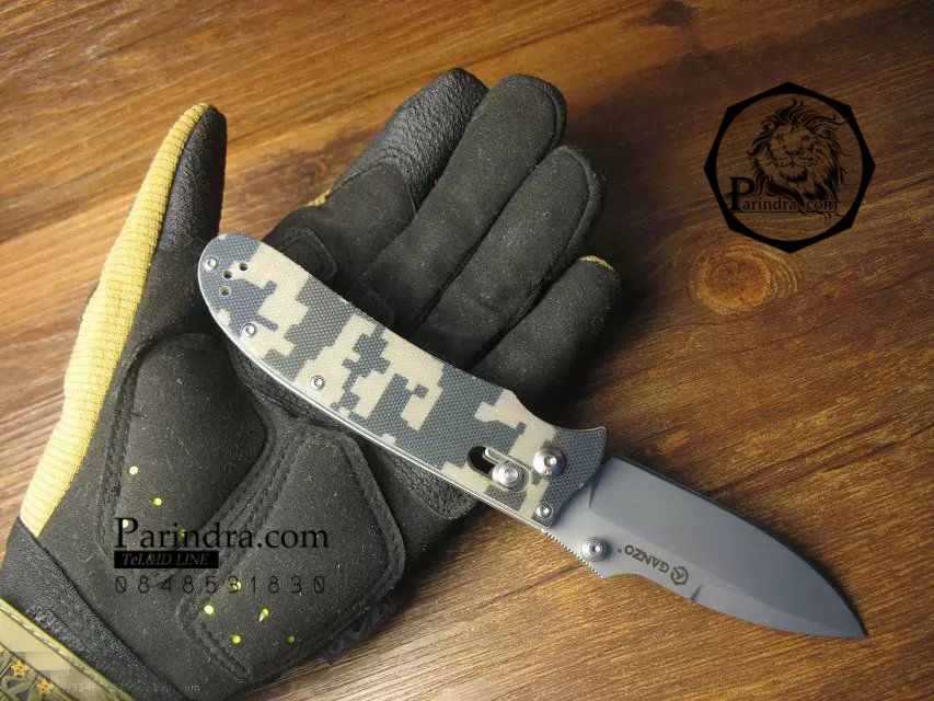 มีดพับ Ganzo รุ่น G704-CA CAMOUFLAGE สีลายพรางทหาร ของแท้ 100%