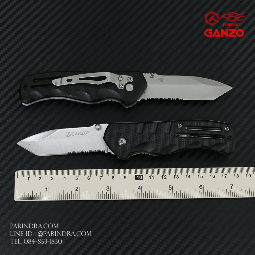 มีดพับ Ganzo กานโซ่ รุ่น Ganzo G613 ด้ามสีดำ ของแท้ 100%