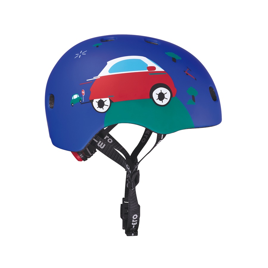 หมวกกันน็อคสำหรับเด็ก MICRO สีสันสดใส การออกแบบที่คำนึงถึงความสะดวกสบายและความปลอดภัย มีแผ่นโฟมหนาป้องกันแรงกระแทกได้ดี และสายรัดคางที่ปรับได้