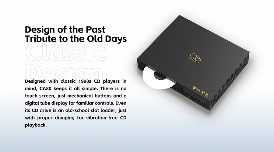 Shanling CA80 เครื่องเล่น CD พร้อม DAC/AMP ในตัวรองรับ MQA, Dual Hi-Res ประกันศูนย์ไทย
