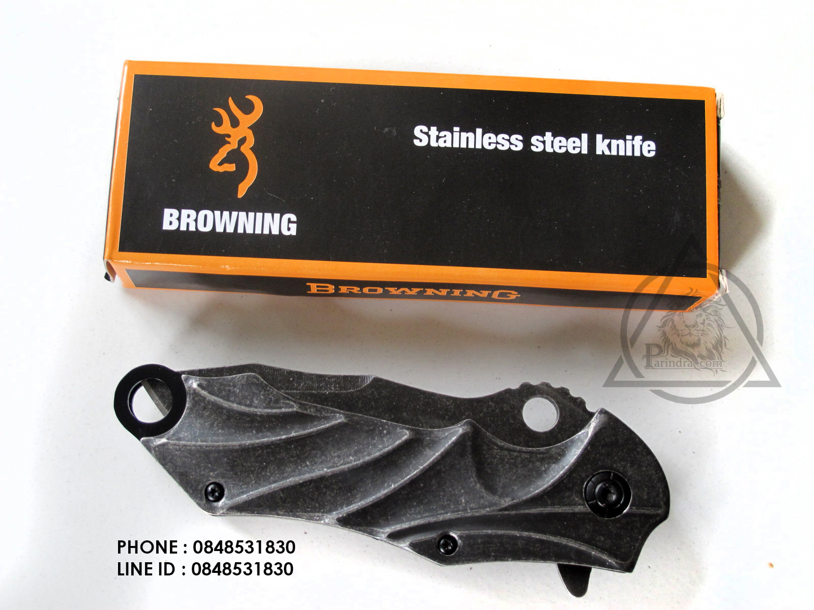 มีดพับสำหรับพกพาขนาดกลาง Browning ด้ามเหล็ก รุ่น B49 (OEM)