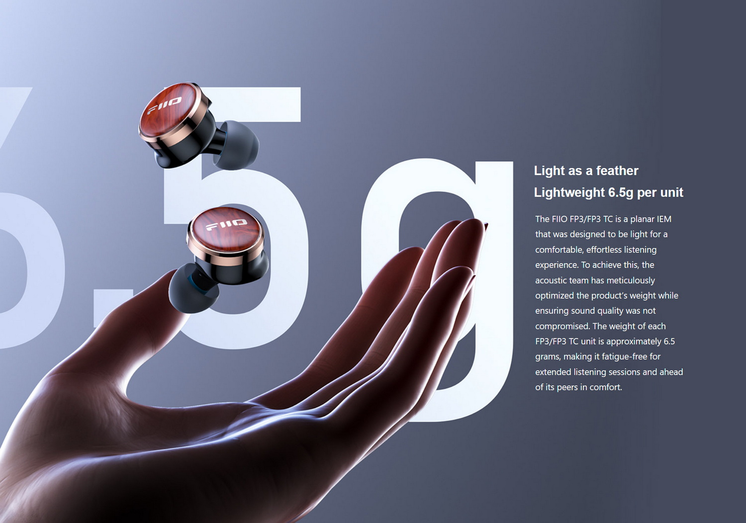 FiiO FP3 หูฟัง IEMs ไดรเวอร์ Planar 14.5 มม. รุ่นที่สองที่พัฒนาขึ้นเอง ประกันศูนย์ไทย