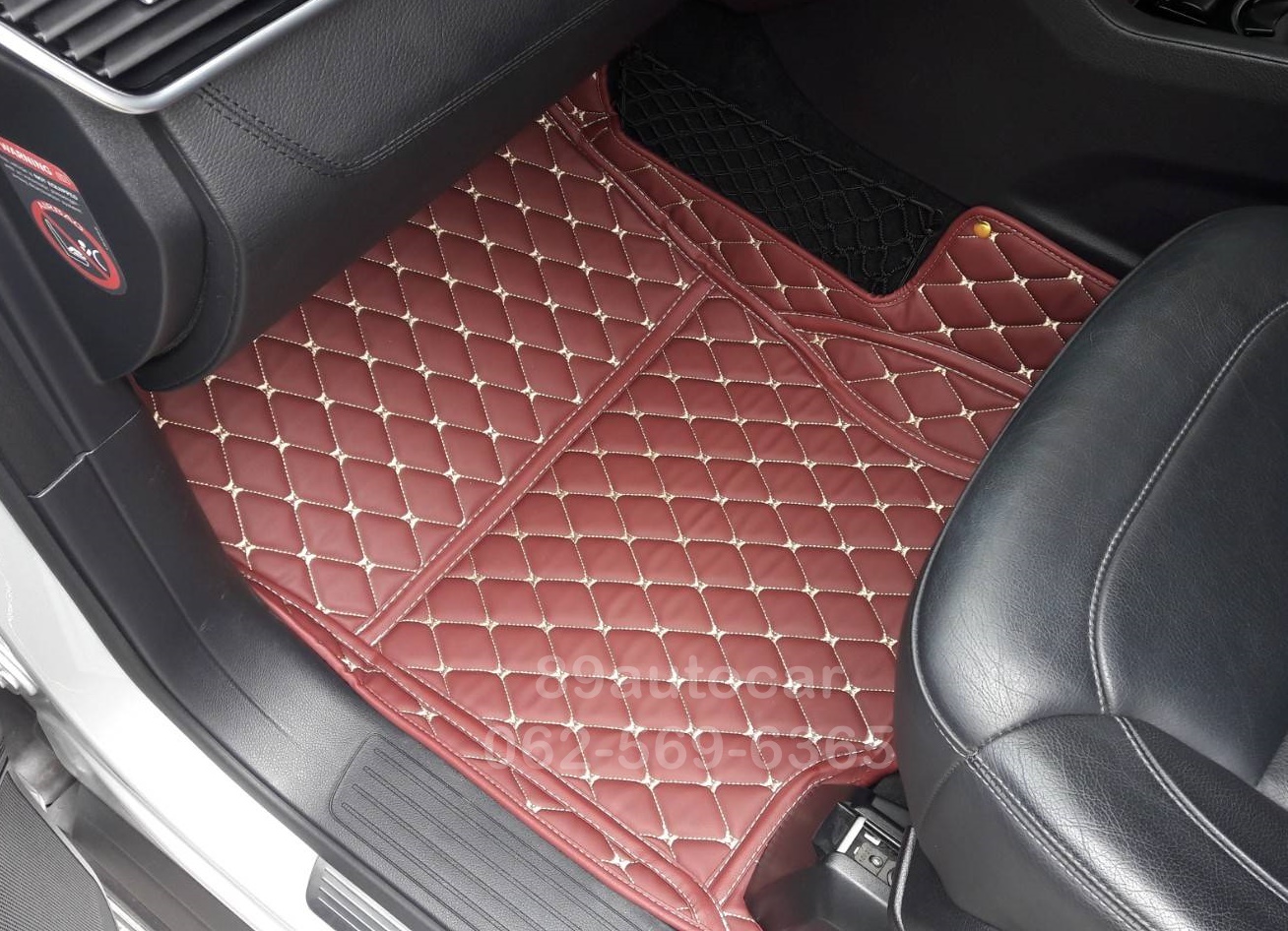 ขายพรมรถยนต์ Benz GLE250d ปูพรมหกดี สีแดงเลือดหมู เต็มคัน