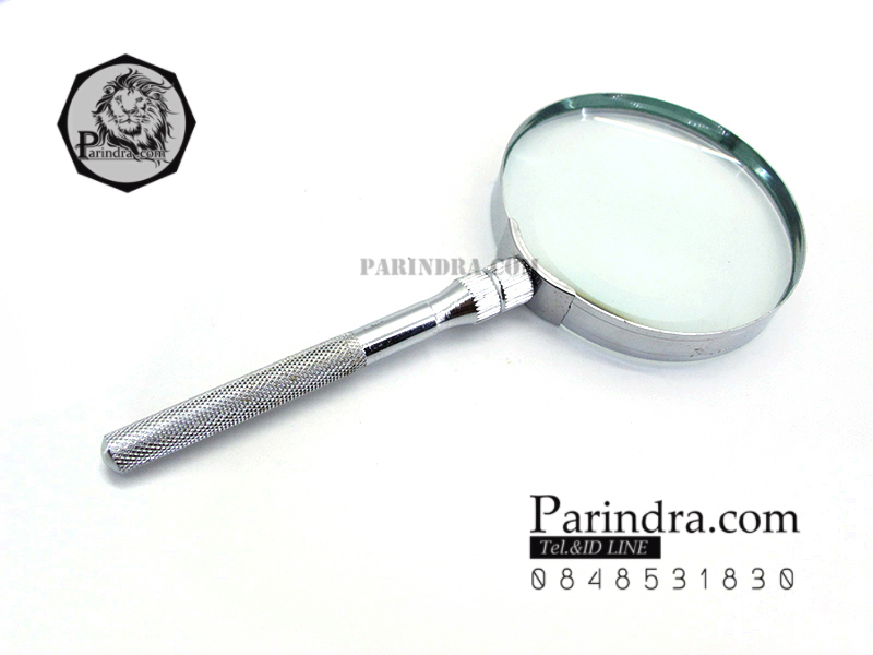 แว่นขยายขนาดเลนส์ 60 มม. ขอบเหล็ก ด้ามโลหะ