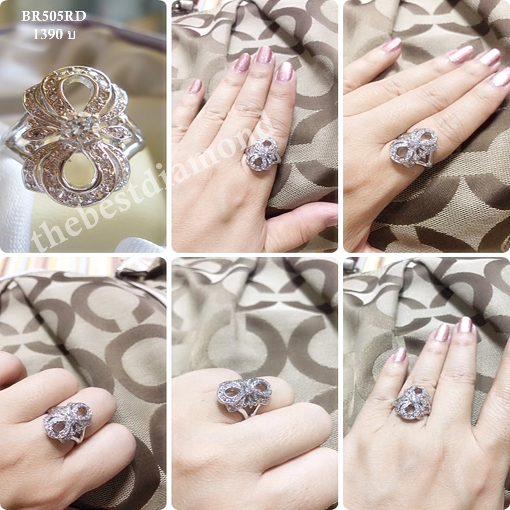 แหวนรูปโบว์ งานสวยมาก หรูหราสุดๆ ขอแนะนำค่ะ สวยมากๆๆๆ ใส่แล้วเต็มนิ้ว งานละเอียดมากๆๆๆ BR505RD
