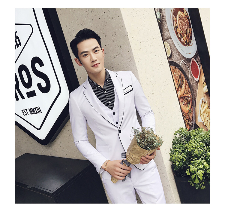 Pre-order ชุดสูทชาย สีขาว เข้ารูป