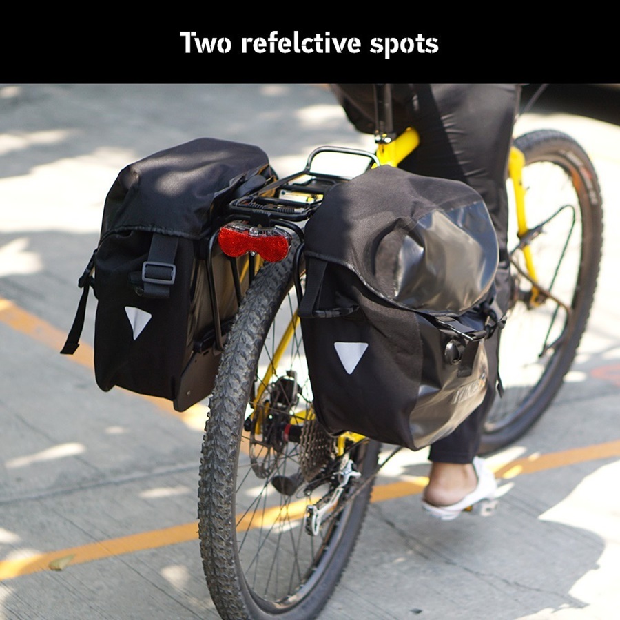 Vincita B060WP-AR กระเป๋าแพนเนียร์กันน้ํา 100% ใบใหญ่ แบบมีฝาครอบ คลิปปลดเร็ว Klickfix มีสายสะพาย ราคาต่อคู่ (2ใบ)