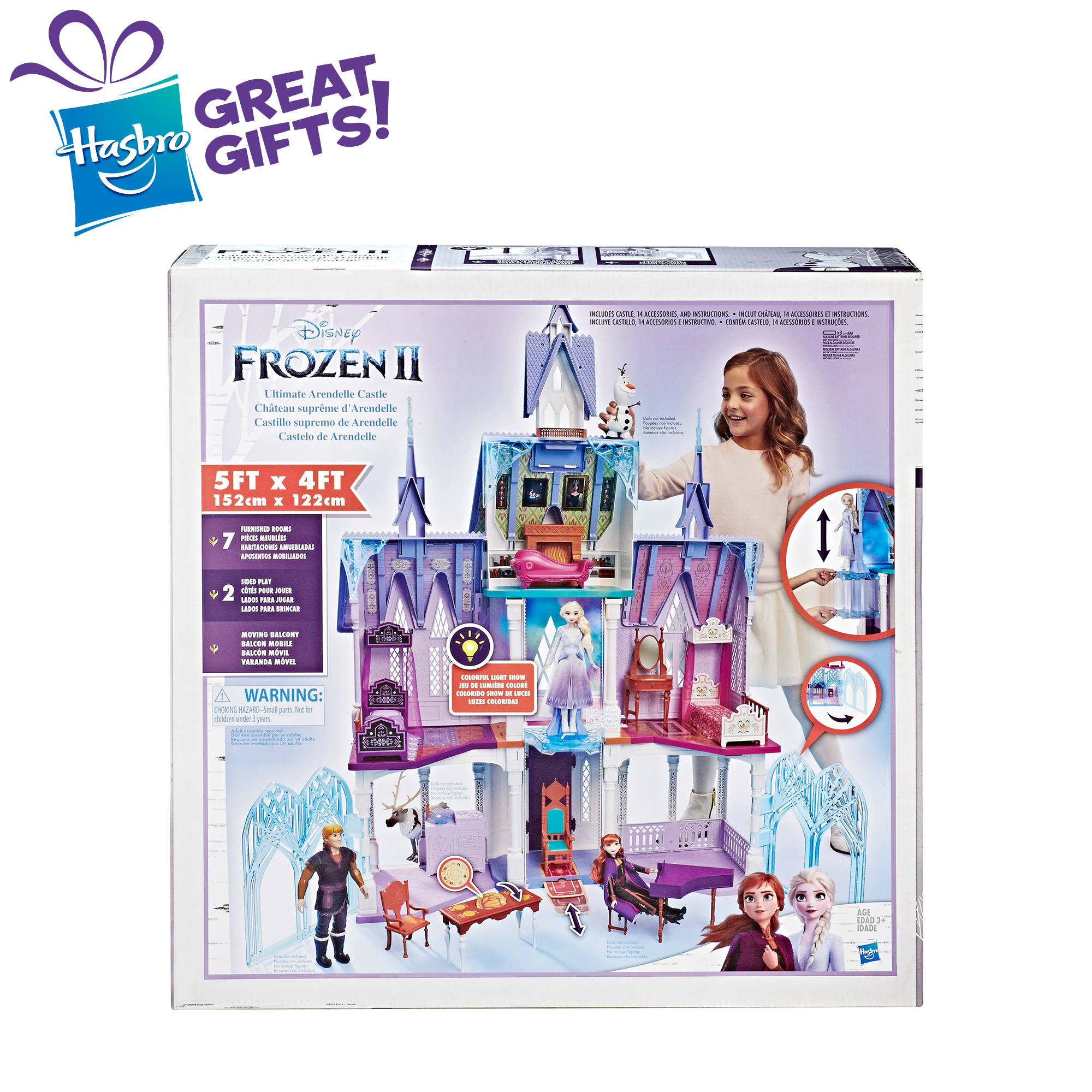 ปราสาทตุ๊กตา อเรนเดล มีไฟและระเบียงเคลื่อนที่ได้ จาก โฟรเซ่น 2 Disney Frozen 2 Ultimate Arendelle Castle Playset with Lights and Moving Balcony