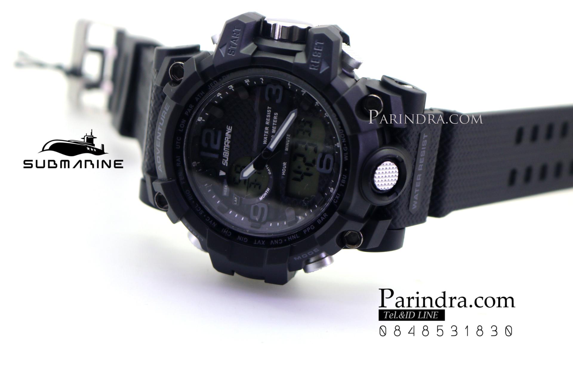 นาฬิกา US submarine TP3190M สีดำล้วน จอเทา