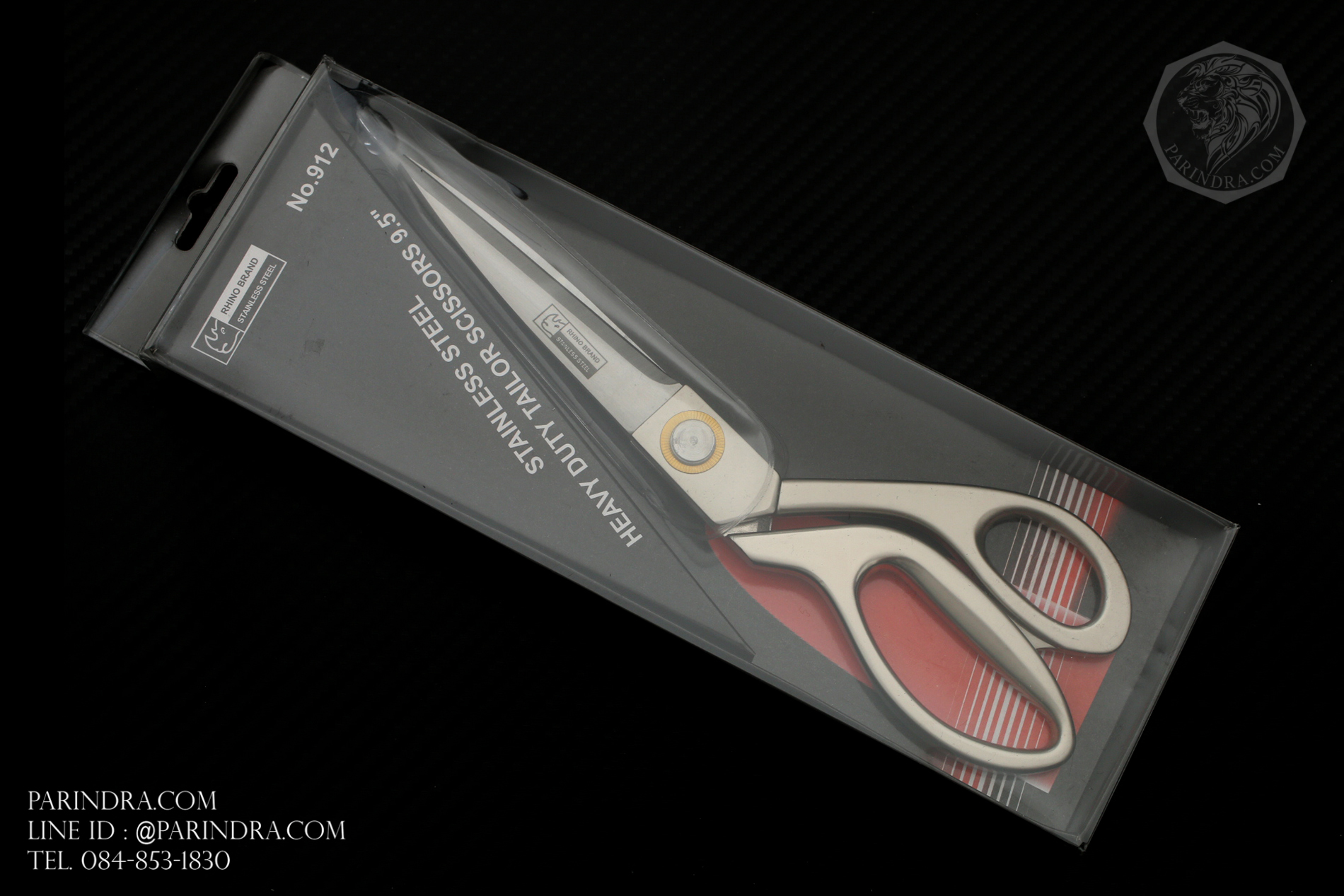 กรรไกรตัดผ้า Rhino Brand No.912 ขนาด 9 นิ้ว HEAVY DUTY TAILOR SCISSORS STAINLESS STEEL