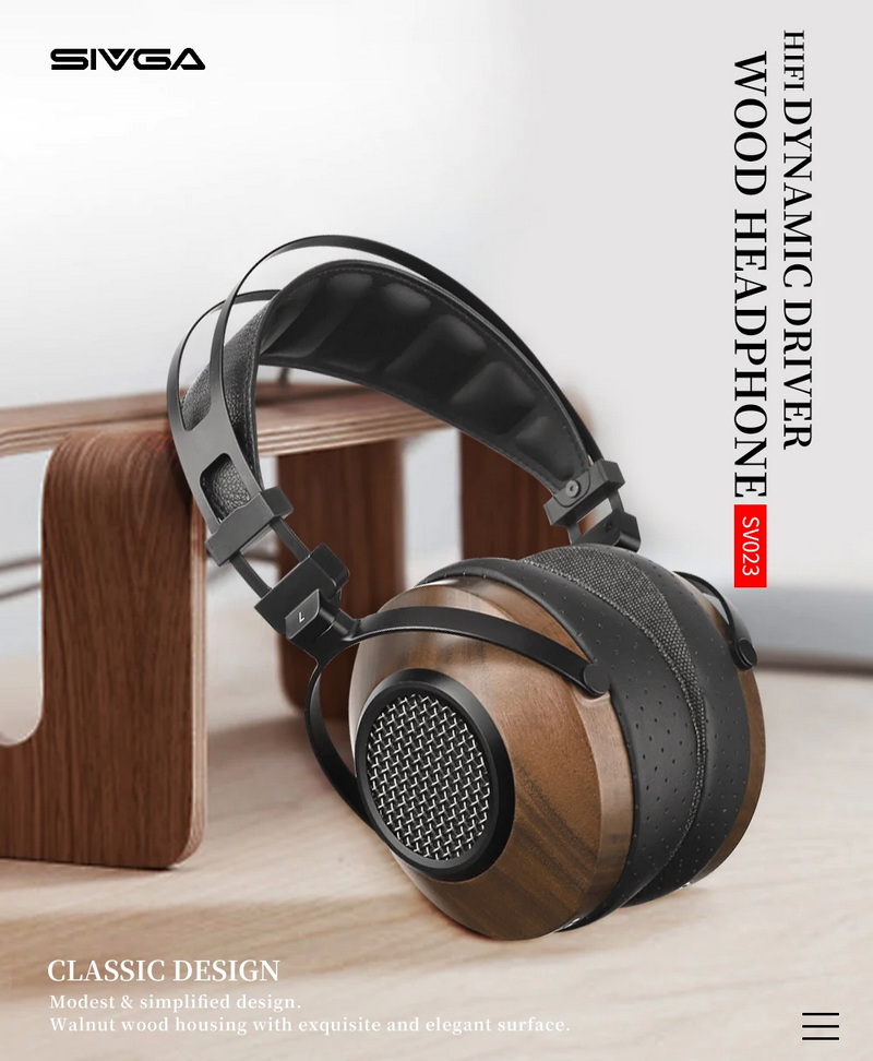Sivga SV023 หูฟัง Headphone ไดรเวอร์ไดนามิก ไดอะแฟรมชุบเบริลเลียม ไม้แบบเปิดด้านหลัง ประกันศูนย์ไทย
