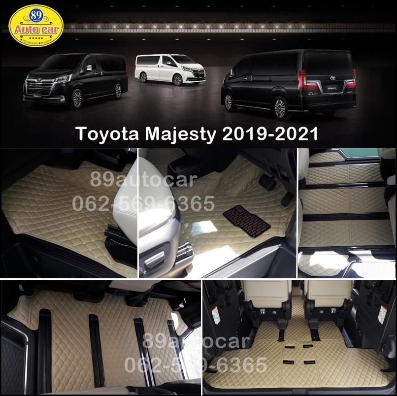 พรม6ดี ปูพื้นรถตู้ Toyota Majesty 2019-2020 เข้ารูป เต็มคัน