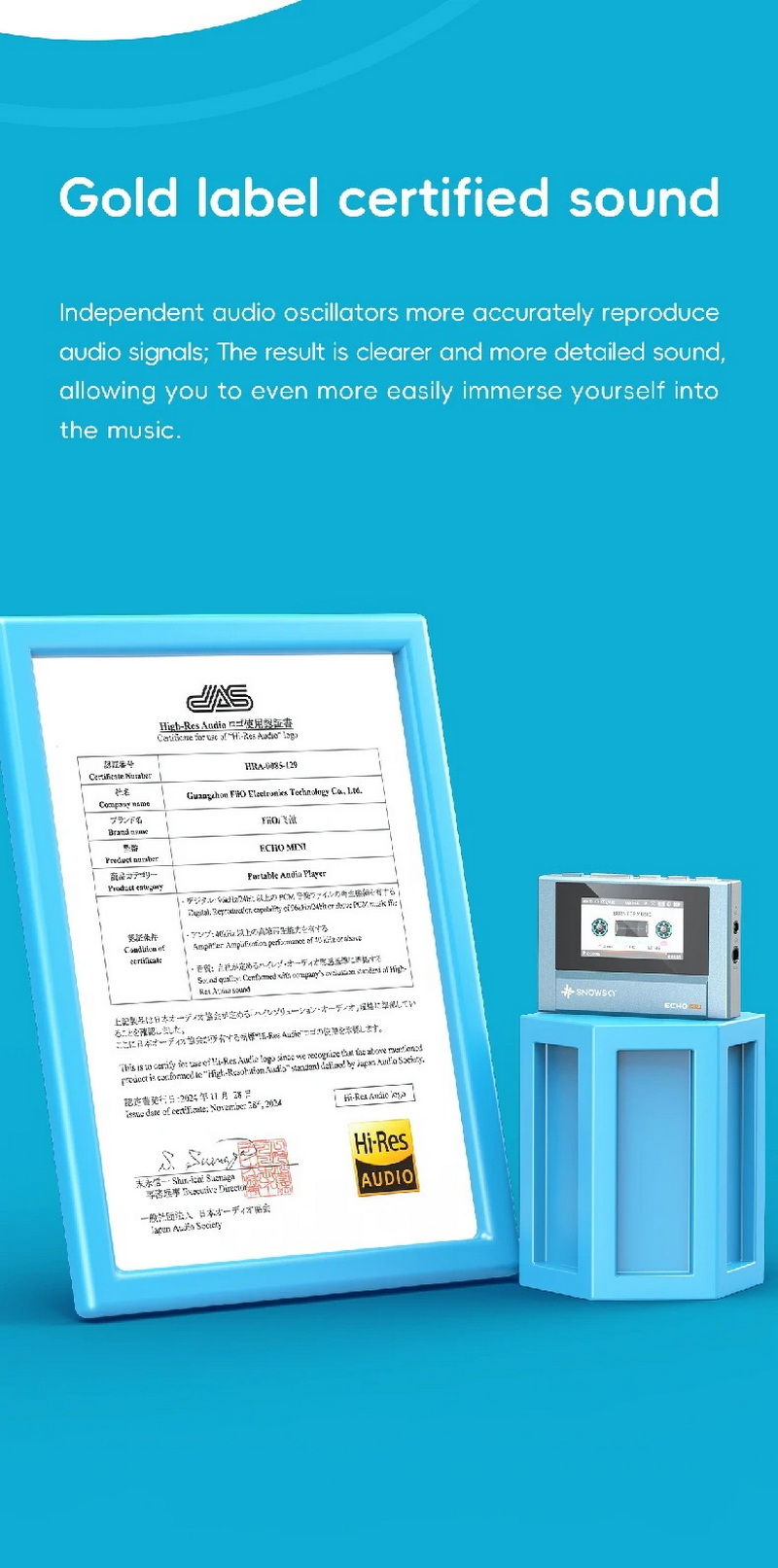 Snowsky Echo Mini DAP เครื่องเล่นพกพา lossless ชิป Dual CS43131 รองรับ Hi-Res ประกันศูนย์ไทย