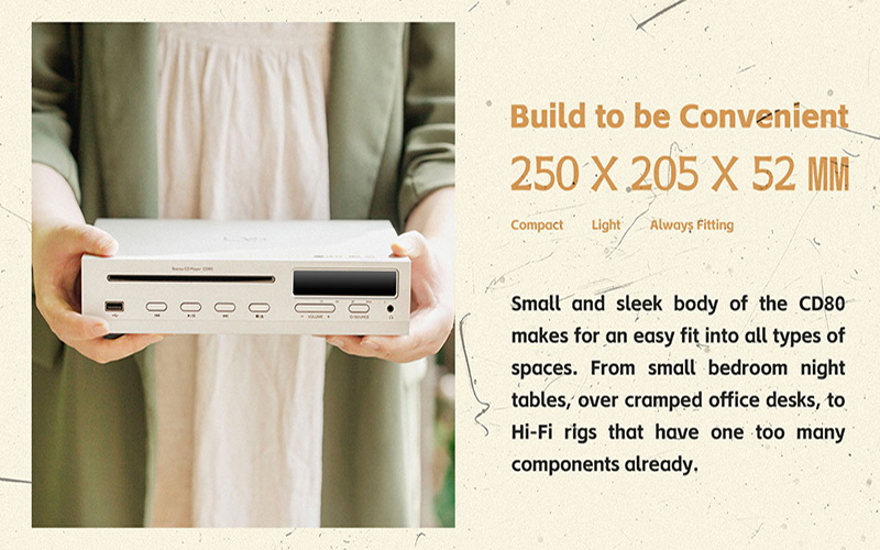 Shanling CD80 เครื่องเล่น CD พร้อม DAC/AMP ในตัวรองรับ MQA, Dual Hi-Res ประกันศูนย์ไทย