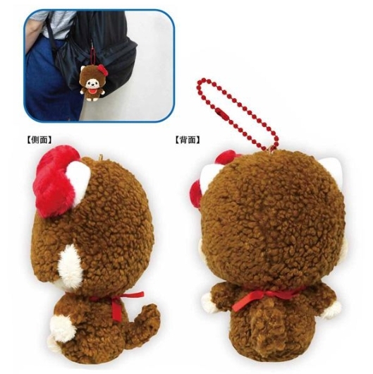 พวงกุญแจตุ๊กตาลิมิเต็ดที่รวมน่ารัก Monchhichi × Hello Kitty