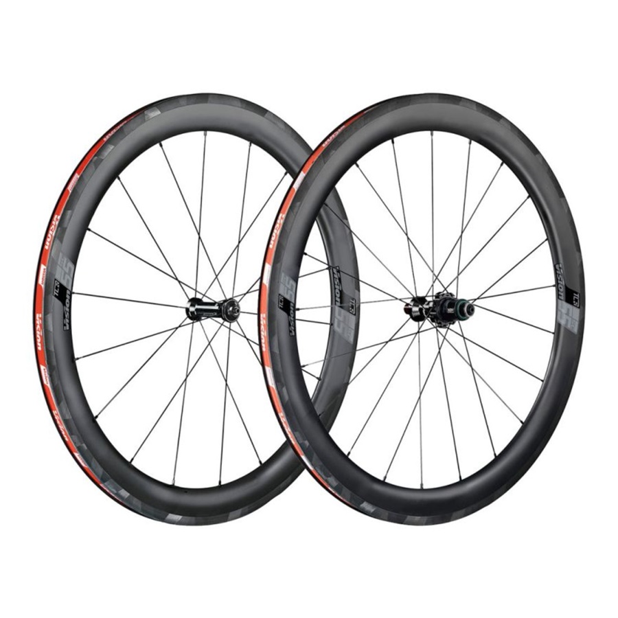 ชุดล้อเสือหมอบ FSA VISION SC 55 Disc Carbon Wheelset Clincher Centerlock 12x100mm/12x142mm black
