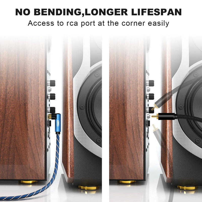 ERTK AngleTwistCoaxialRCA สายสัญญาณเสียงแบบโคแอกเซียล RCA ไปยัง RCA ประกันศูนย์ไทย