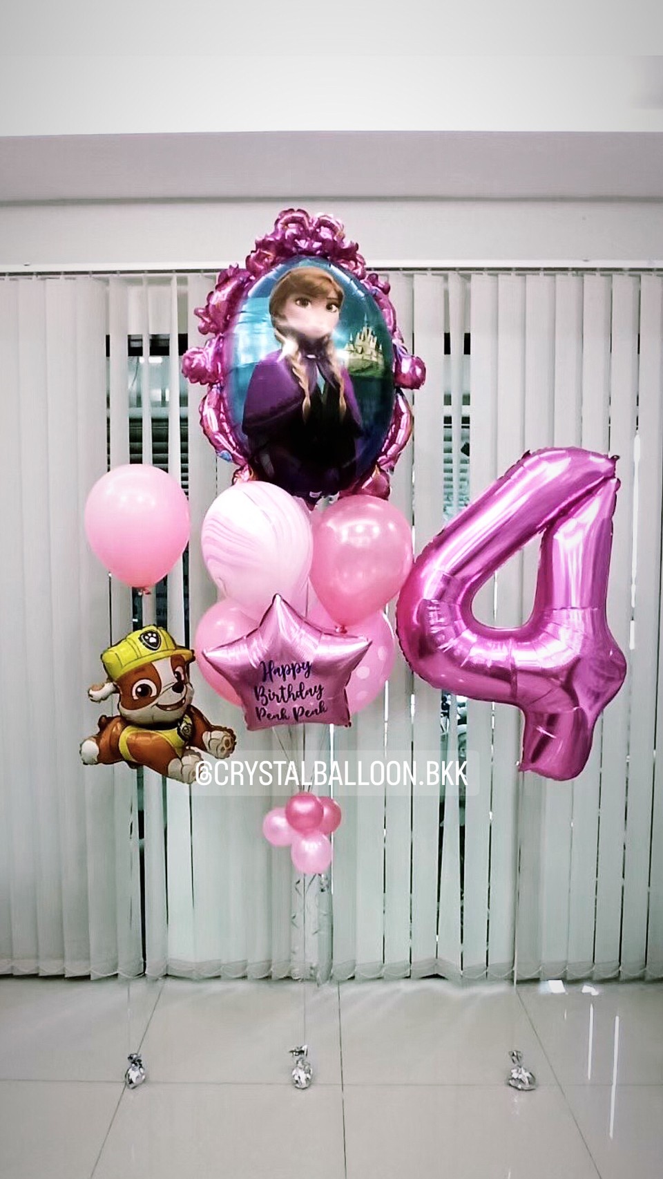 ลูกโป่ง วันเกิดเด็ก Theme Frozen Anagram 1 ช่อ พร้อมตกแต่ง ฟอยล์ตัวเลข ขนาด 40" 1 ชิ้น,ฟอยล์น้องหมา 1 ชิ้น,ลูกโป่งลายหิน USA 1 ลูก สามารถเปลี่ยนสีลูกโป่ง/เปลี่ยนข้อความ/เปลี่ยนสี-ฟอยล์ตัวเลข/เปลี่ยนฟอยล์ตกแต่งได้