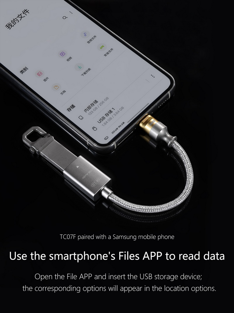 DD TC07F สายแปลง TypeC เป็น USB 2.0 OTG สำหรับต่อกับอุปกรณ์เครื่องเสียง ประกันศูนย์ไทย