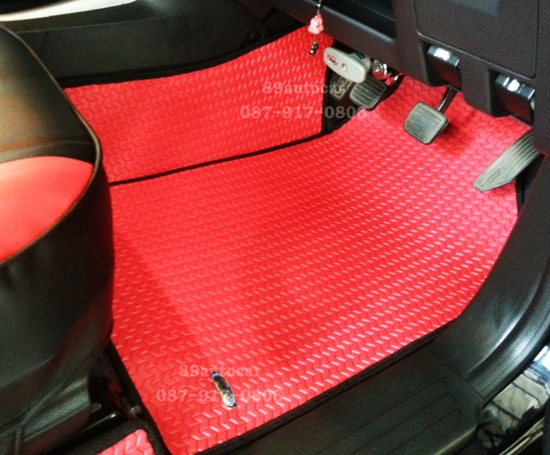 ขายยางปูพื้นรถเข้ารูป Isuzu D-Max Cab 2012-2017 ลายธนูสีแดงขอบดำ