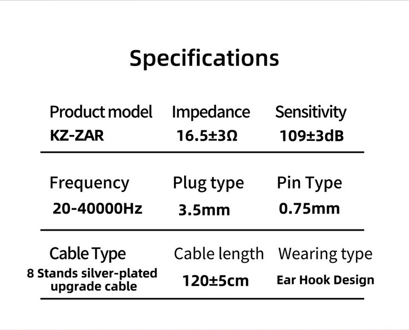 KZ ZAR หูฟัง Hybrid 8 ไดรเวอร์ 7BA+1DD ระดับเรือธง ประกันศูนย์ไทย