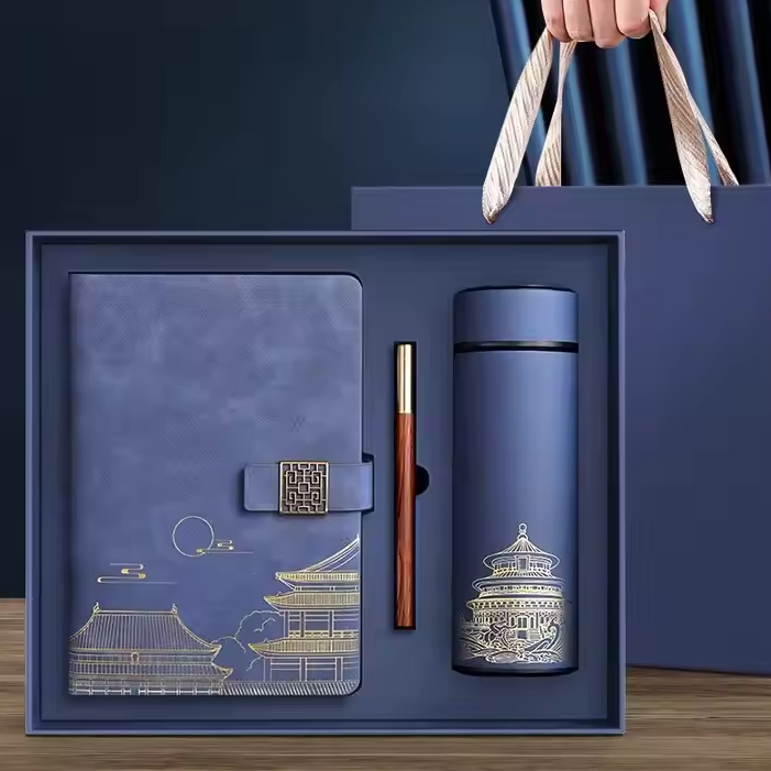 Gift Set รุ่น 15018 (Diary A5 ,Wood pen,กระบอกสแตนเลส 350 ml)(PCECC)