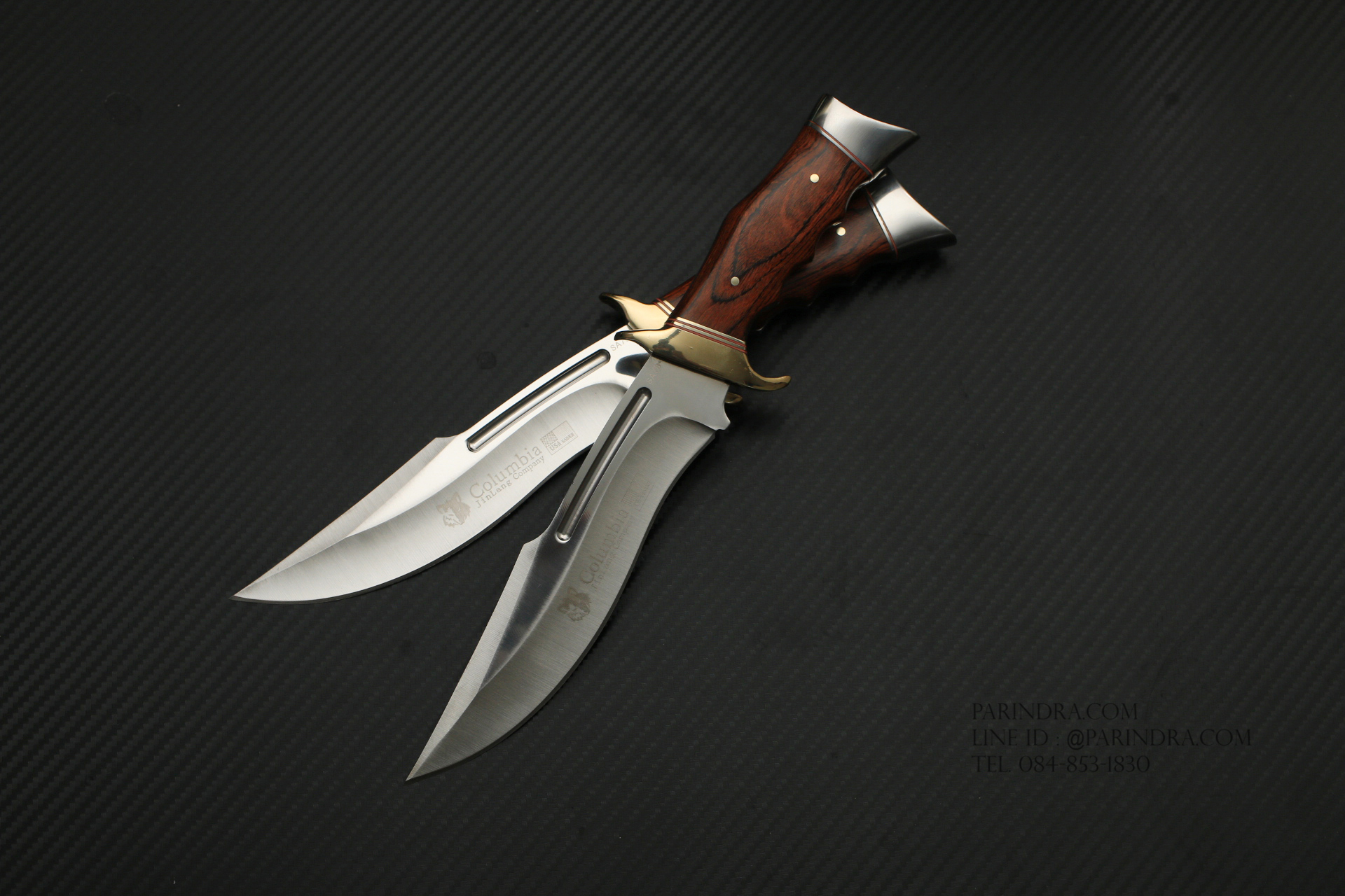 มีดเดินป่า COLUMBIA รุ่น SA78 ด้ามไม้ ทรงใบมีดสวย (ยอดนิยม)