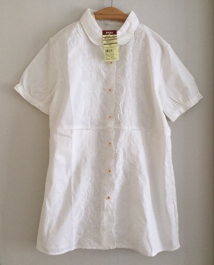 เสื้อเชิ้ตแขนสั้นผ้าลูกไม้