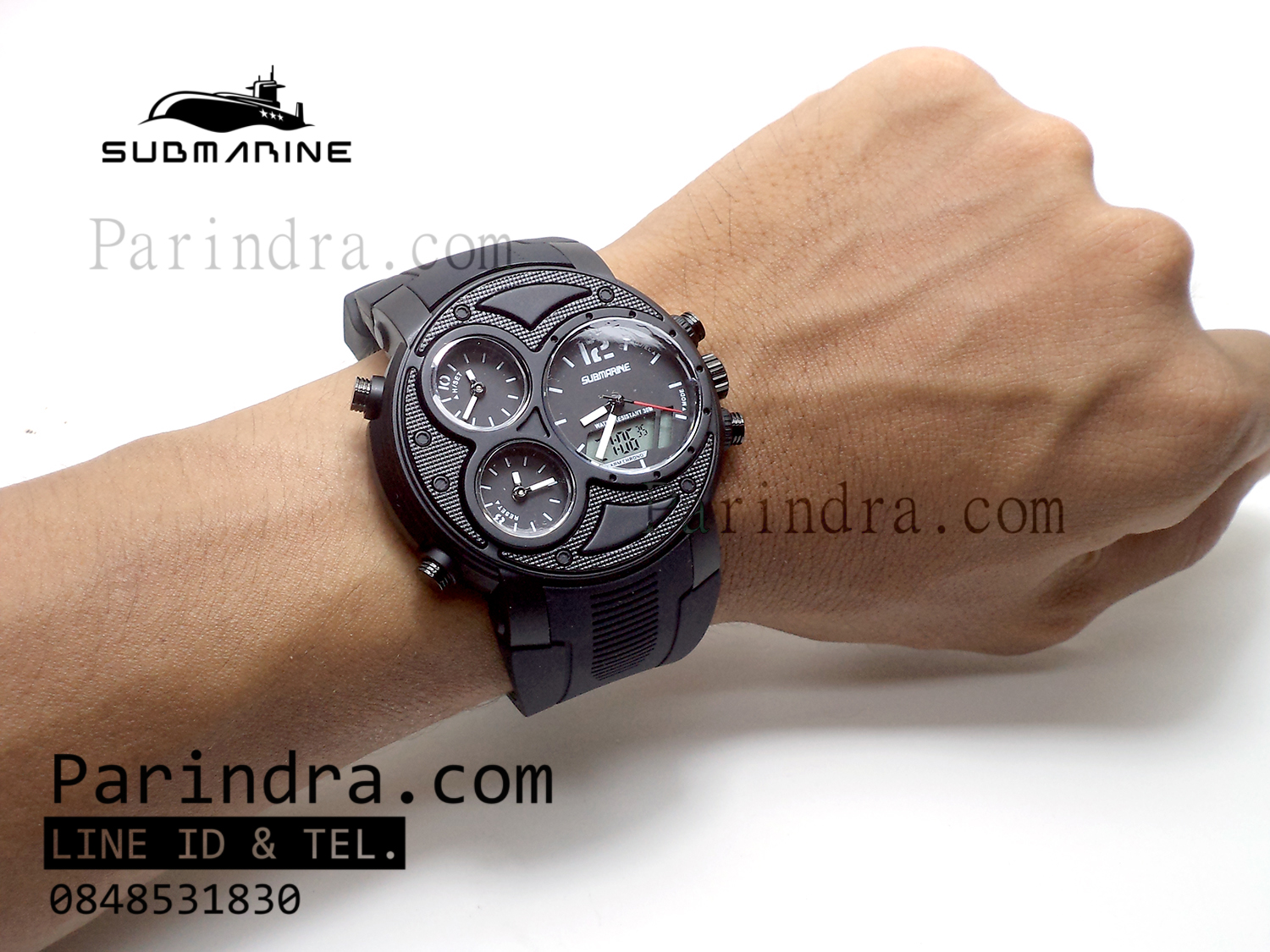 นาฬิกา US submarine 3 Analog รุ่น TP3174M สีดำล้วน