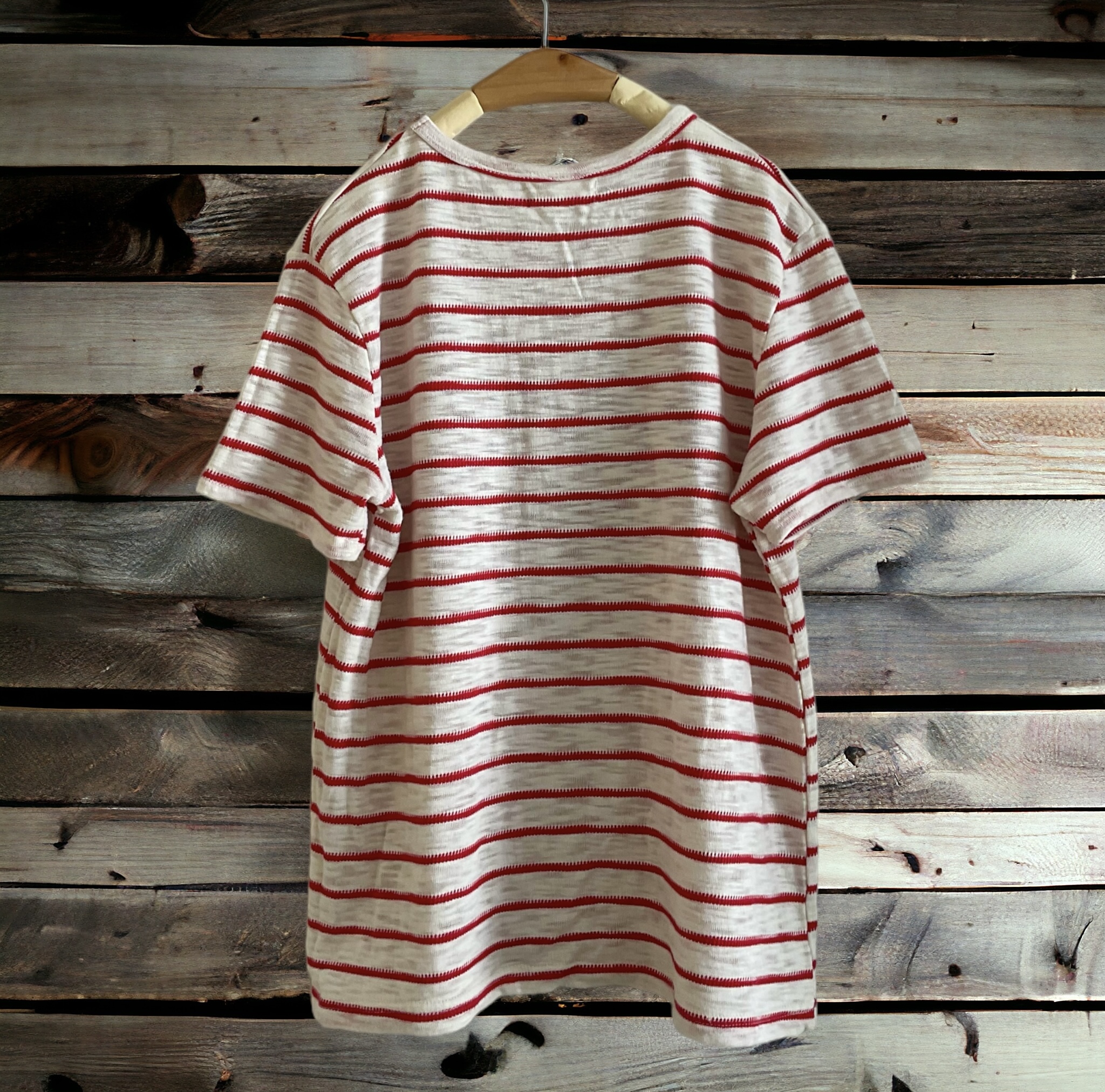 เสื้อยืดลายทางสกรีนลายมิ้กกี้