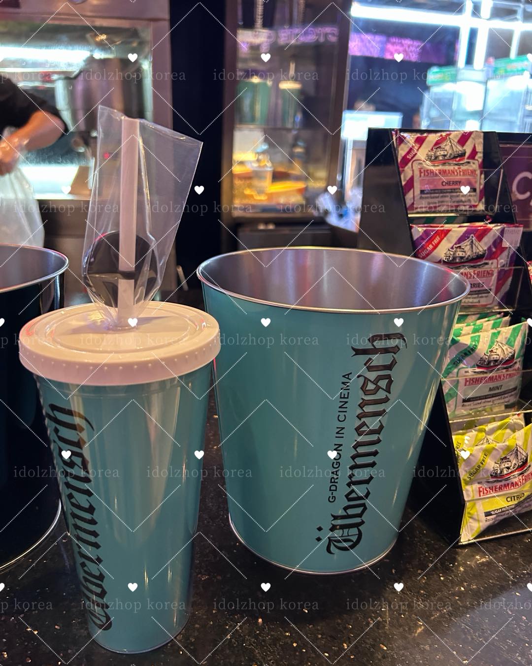 G-DRAGON IN CINEMA : ÜBERMENSCH ถังพร้อมแก้ว สีมิ้น