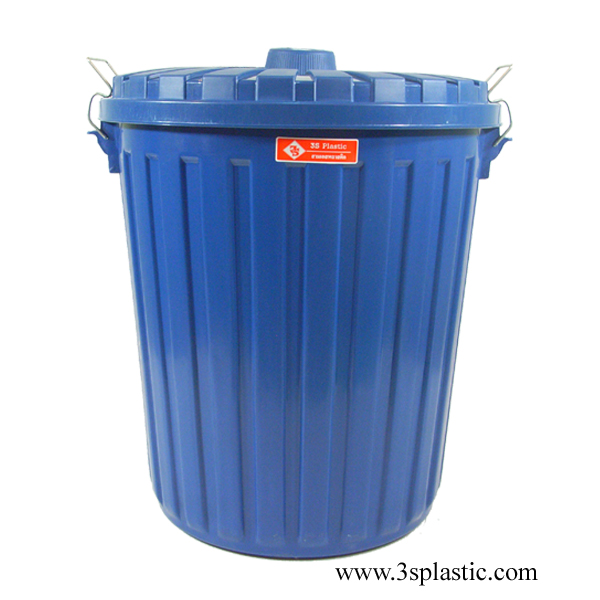 ถังหูล็อค สีทึบ ขนาดบรรจุ 65 ลิตร ขนาด Ø50 x 57 ซม. เบอร์ 755
