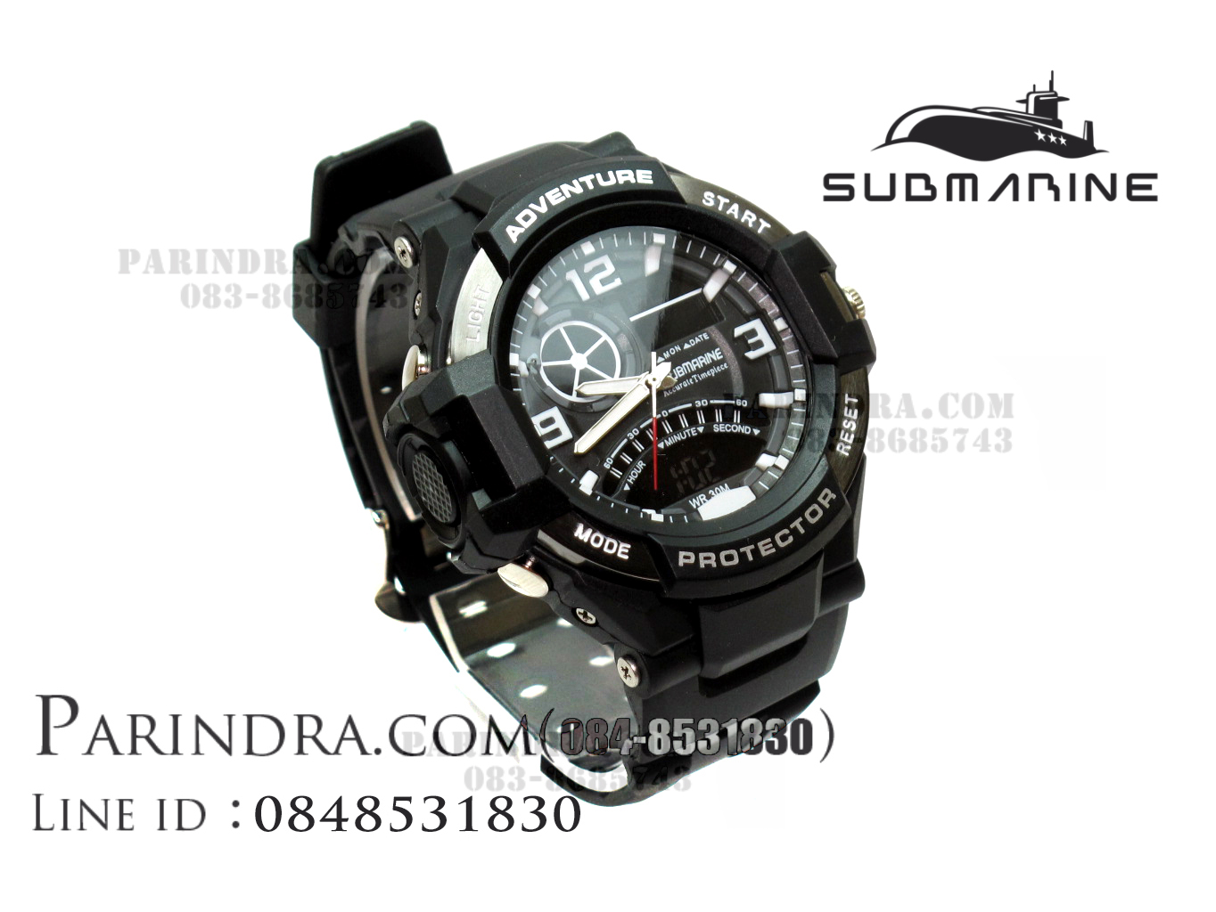 นาฬิกา US submarine Adventure Protector รุ่น TP3156M สีดำล้วน(พื้นดำ)
