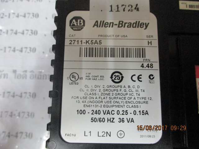 LCD TOUCH SCREEN “ ALLEN-BRADLEY ” รุ่น 2711-K5A5