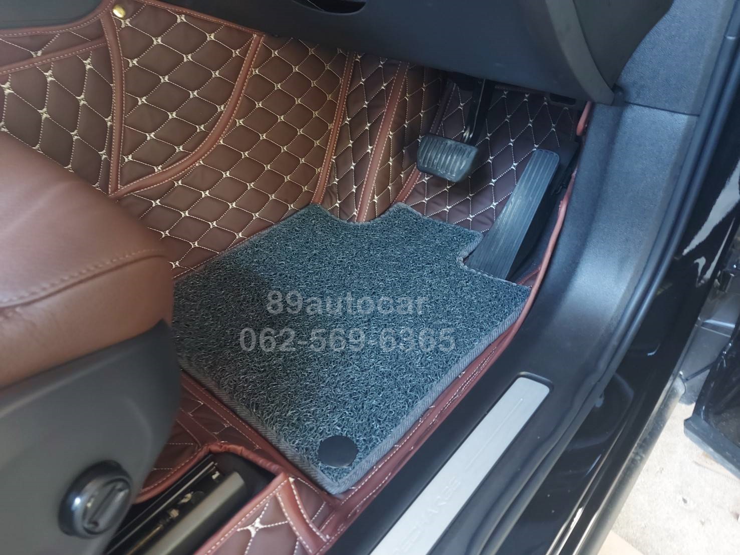 พรมรถยนต์ Volvo XC60 2021 ปูพรมเจ็ดดี สีกาแฟ + พรมดักฝุ่นสีเทา เข้ารูป