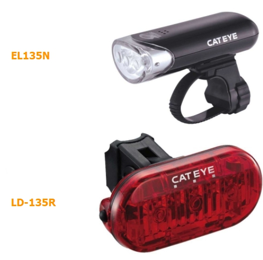 ไฟชุด CATEYE ไฟชุดแคทอาย KIT SET 2 ชิ้น ไฟหน้า+ไฟท้าย ( EL135N/ LD-135R) ไฟชุด CATEYE KIT SET 2 ชิ้น, EL135N/LD135R