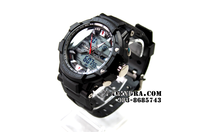 นาฬิกา US submarine Protector รุ่น TP3152M สีดำเทา พื้นหลังเทา