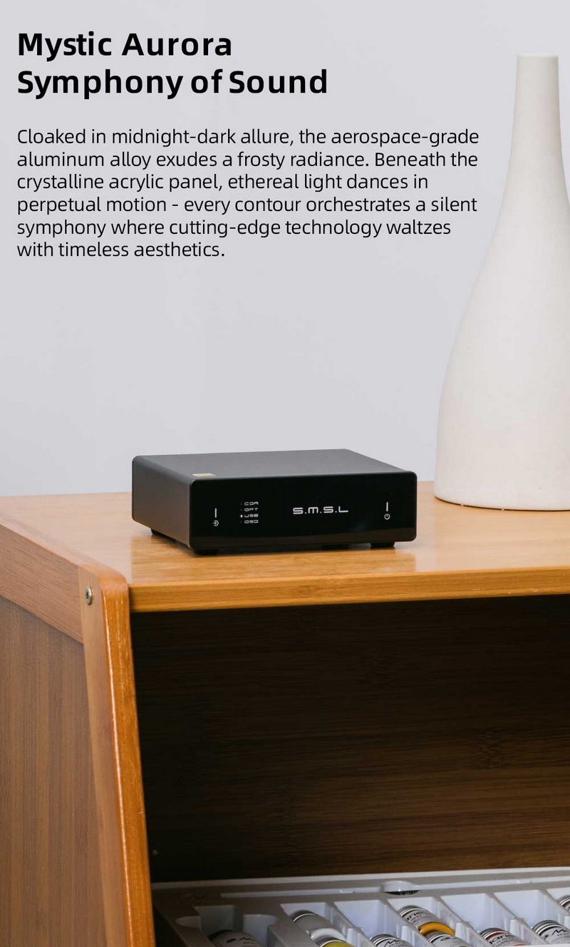 SMSL D1 DAC ตั้งโต๊ะ ชิป DAC ROHM BD34352EKV ความละเอียดสูงเสียงบริสุทธิ์ รองรับ Hi-Res ประกันศูนย์ไทย