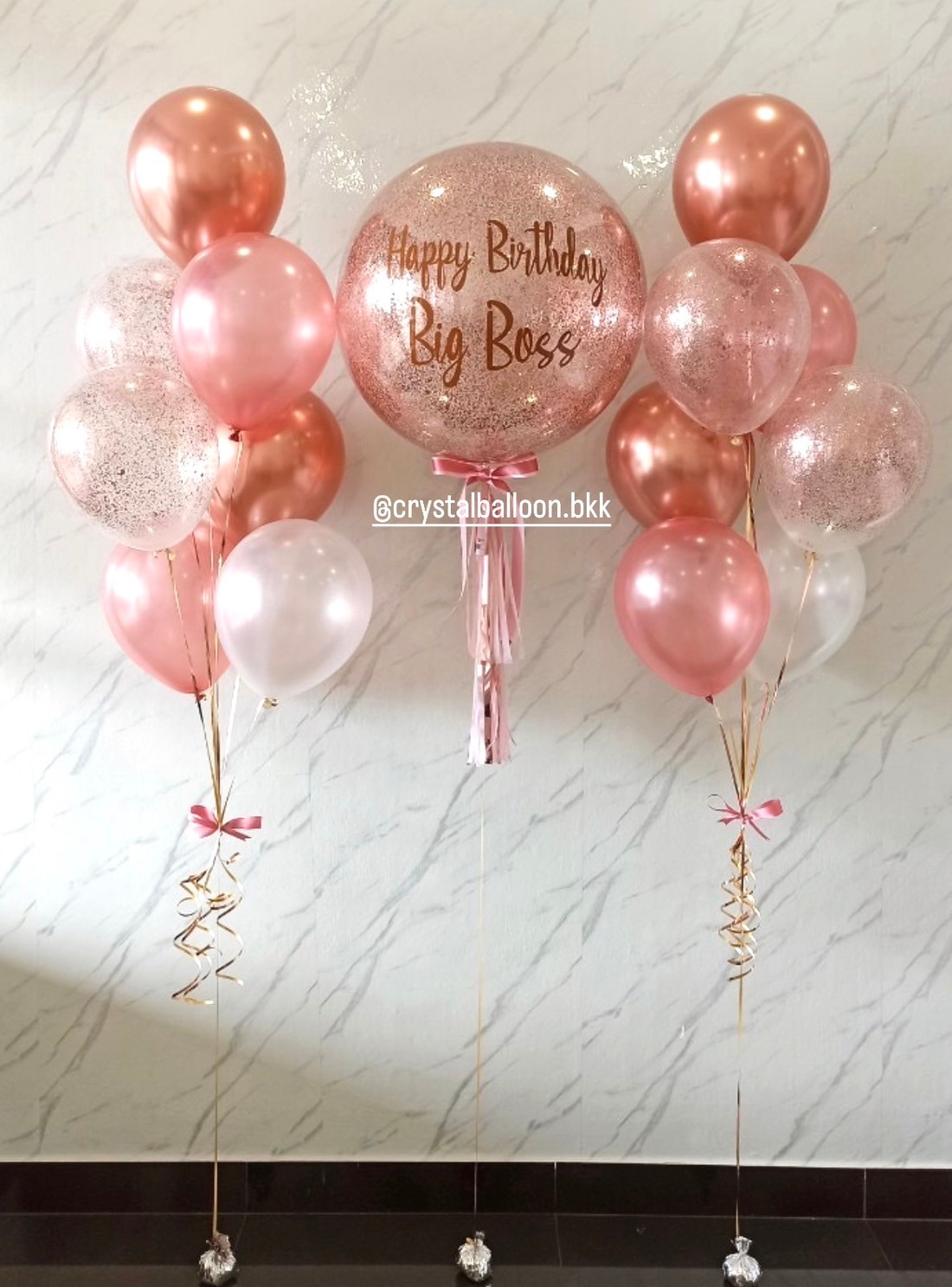 ลูกโป่ง วันเกิด Bubble ขนาด 24" สียอดนิมยม พร้อม ช่อลูกโป่ง ช่อ 7 ลูก 2 ช่อ,ลูกโป่งใส ใส่กลิตเตอร์ พร้อมตกเเต่ง สามารถเปลี่ยนสีลูกโป่ง/เปลี่ยนข้อความ/เปลี่ยนขนาดได้